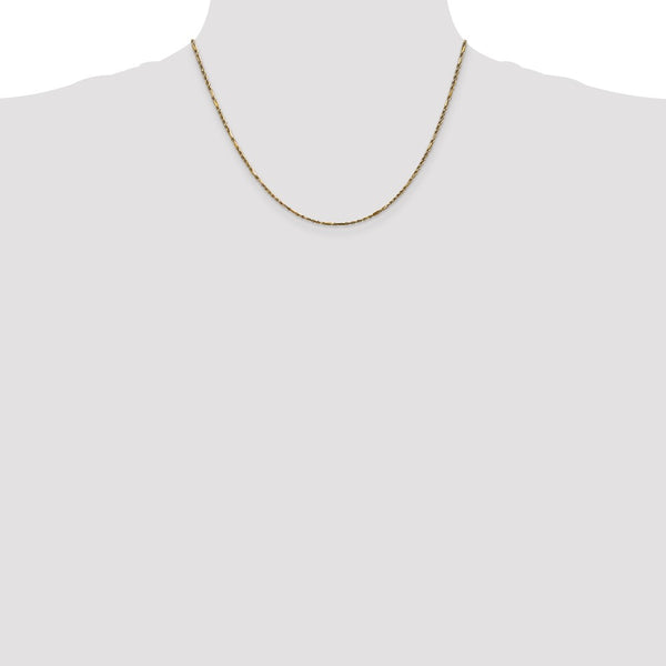 14k 1.8mm D/C Milano Rope Chain
