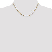 14k 2.25mm D/C Milano Rope Chain