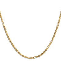 14k 3.0mm D/C Milano Rope Chain