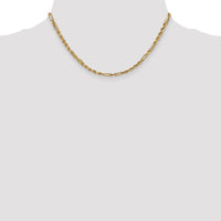 14k 3.0mm D/C Milano Rope Chain