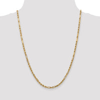 14k 3.0mm D/C Milano Rope Chain
