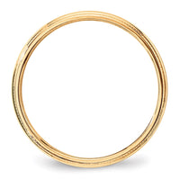 14KY 3mm LTW Milgrain Half Round Band Size 10.5