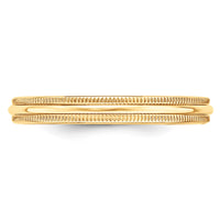 14KY 3mm LTW Milgrain Half Round Band Size 10.5