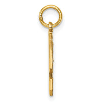 14k Medium Diamond-cut Number 9 Charm