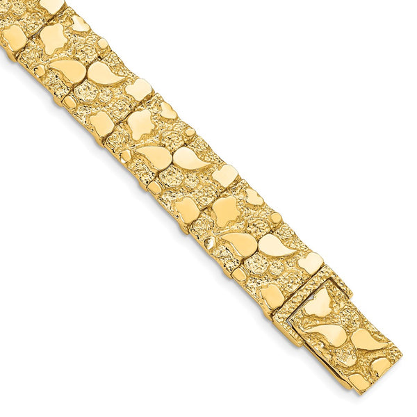 14k 12.50mm Nugget Bracelet