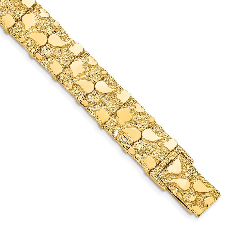 14k 12.50mm Nugget Bracelet