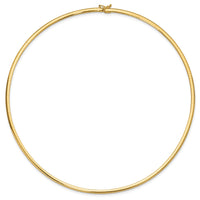 14k 3mm Domed Omega Necklace