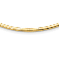 14k 3mm Domed Omega Necklace