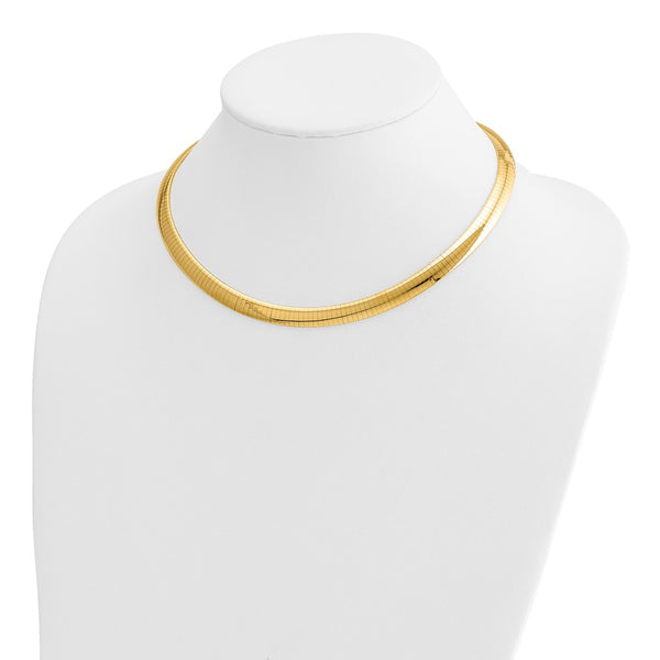 14k 8mm Domed Omega Necklace