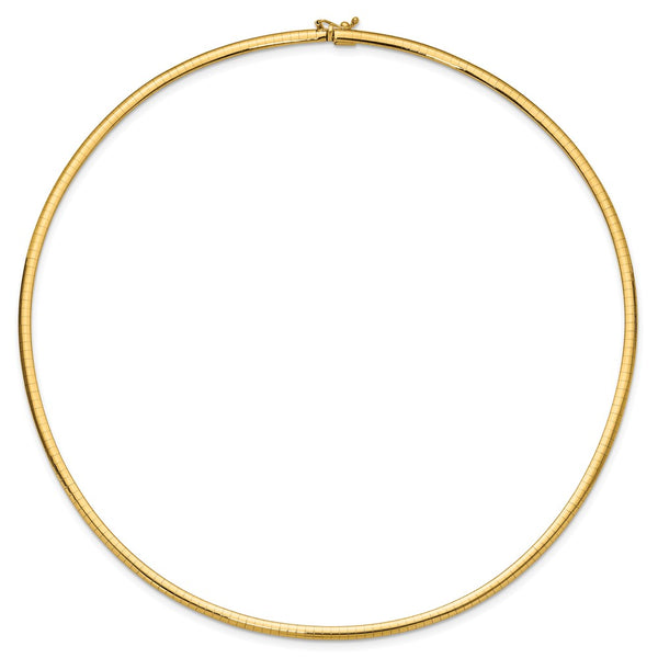 14k 3mm Lightweight Omega Necklace