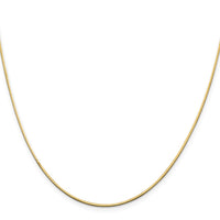 14k 1mm Octagonal Snake Chain