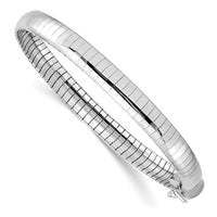 14k White Gold 6mm Domed Omega Bracelet