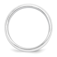 Platinum 5mm Polished Beveled Edge Size 8 Wedding Band