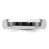 Platinum 5mm Polished Beveled Edge Size 8 Wedding Band