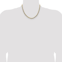 14k 4.7mm Lightweight PavÃ© Flat Cuban Chain