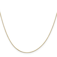 14k .5mm Box with Spring Ring Clasp Chain