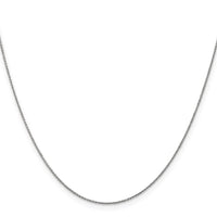 14k White Gold .75mm Round Open Link Cable Chain
