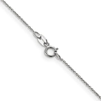 14k White Gold .75mm Round Open Link Cable Chain