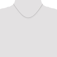 14k White Gold .75mm Round Open Link Cable Chain