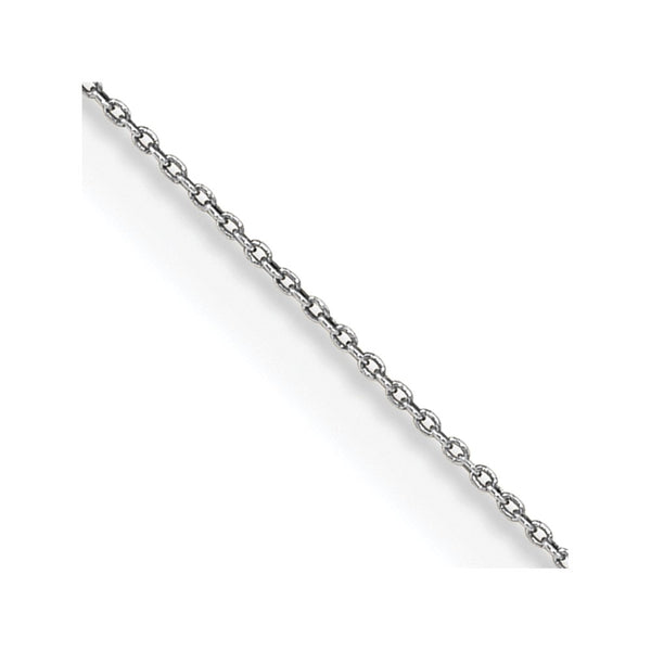 14k White Gold .75mm Round Open Link Cable Chain