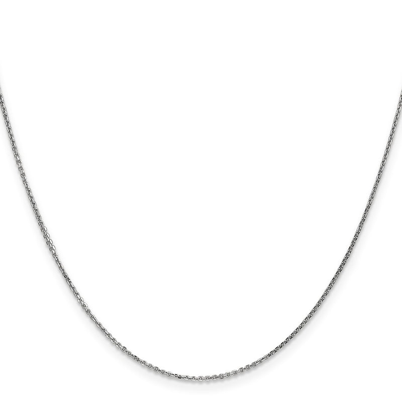 14k White Gold .95mm D/C Cable Chain