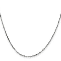 14k White Gold 1.65mm D/C Cable Chain