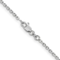 14k White Gold 1.65mm D/C Cable Chain