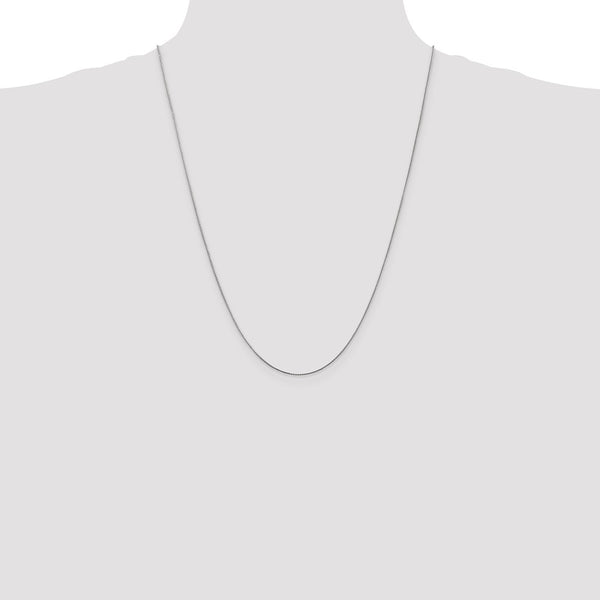 14k White Gold .85mm D/C Spiga with Lobster Clasp Chain