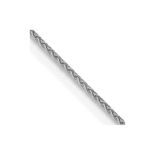 14k White Gold .85mm D/C Spiga with Lobster Clasp Chain
