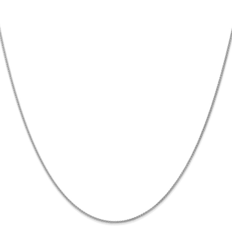 14k White Gold 1.05mm Spiga with Lobster Clasp Chain
