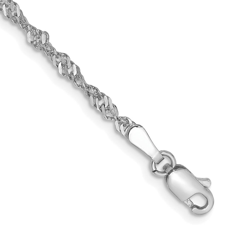 14k WG 2.0mm Singapore Chain