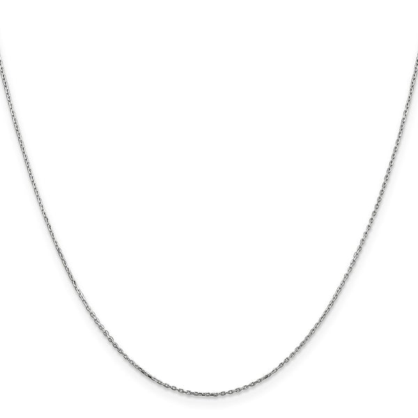14k White Gold .8mm D/C Cable with Lobster Clasp Chain