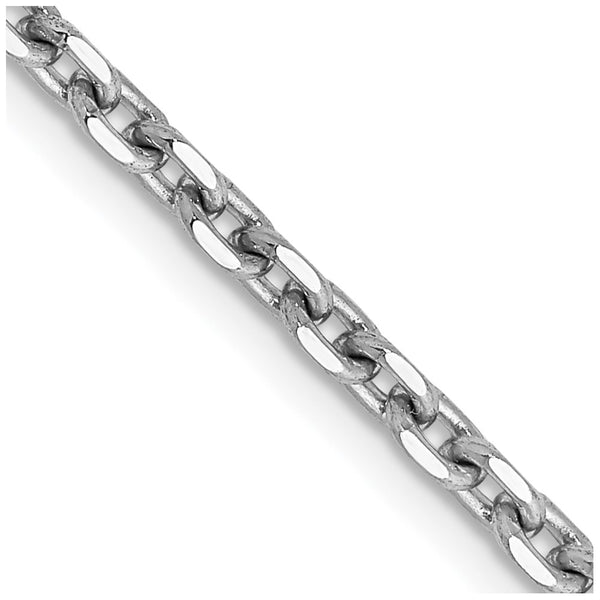 14k White Gold 2.5mm D/C Cable Chain