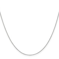 14k White Gold .65mm D/C Round Open Link Cable Chain