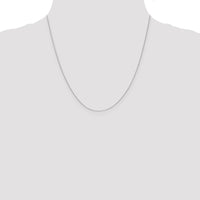 14k White Gold .65mm D/C Round Open Link Cable Chain