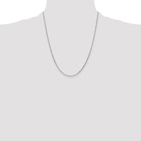 14k White Gold 1.4mm D/C Round Open Link Cable Chain