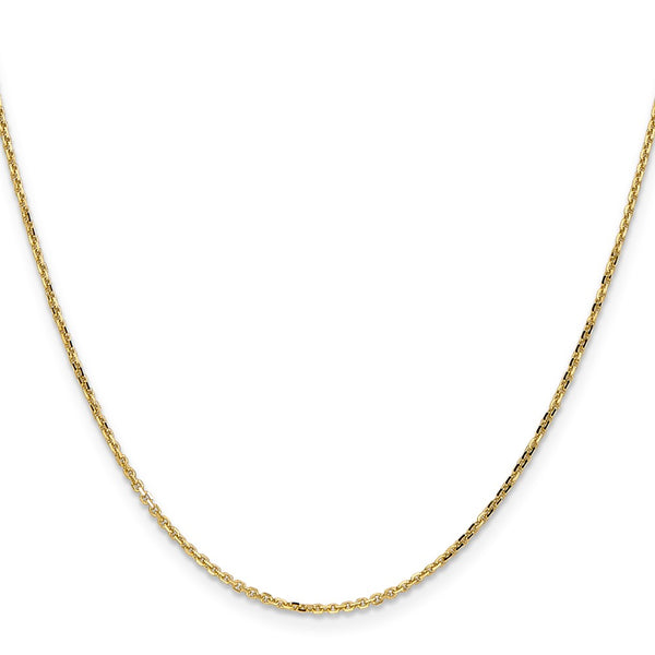 14k 1.4mm D/C Round Open Link Cable Chain