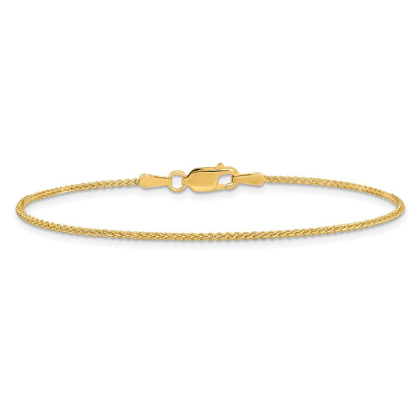 14k 1.25mm Spiga Chain Anklet
