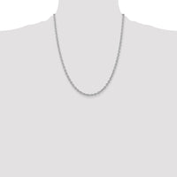 14k White Gold 3.2mm Round Open Link Cable Chain