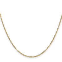 14k 1.4mm Round Open Wide Link Cable Chain