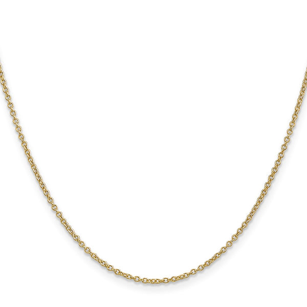 14k 1.4mm Round Open Wide Link Cable Chain