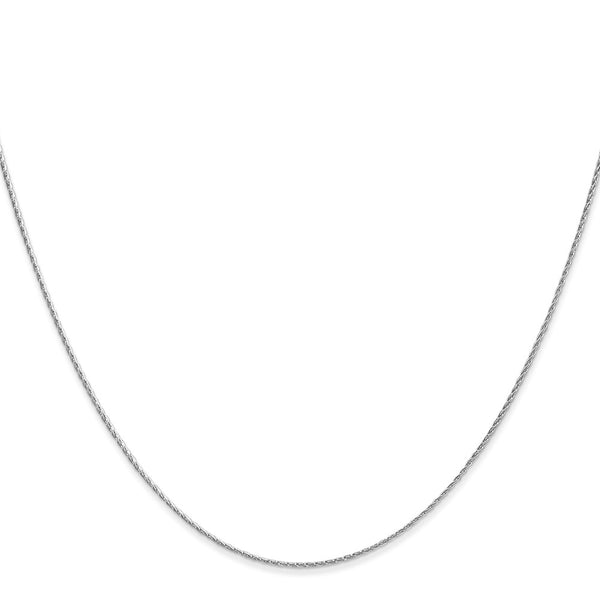 14K White Gold .7mm Round Parisian Wheat Chain