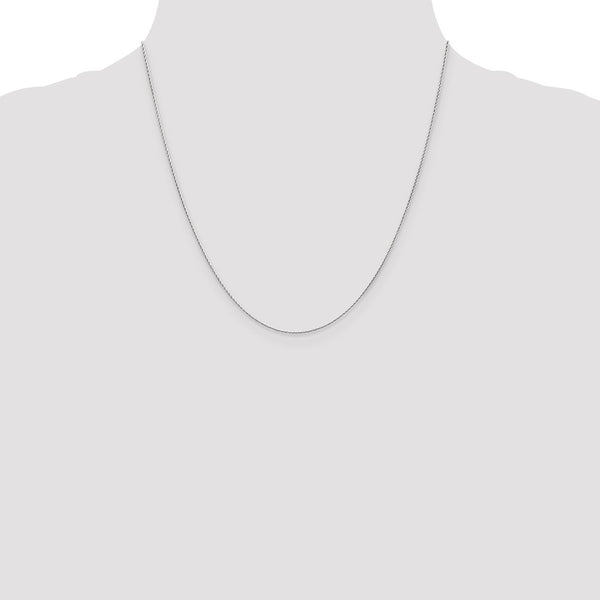 14K White Gold .7mm Round Parisian Wheat Chain