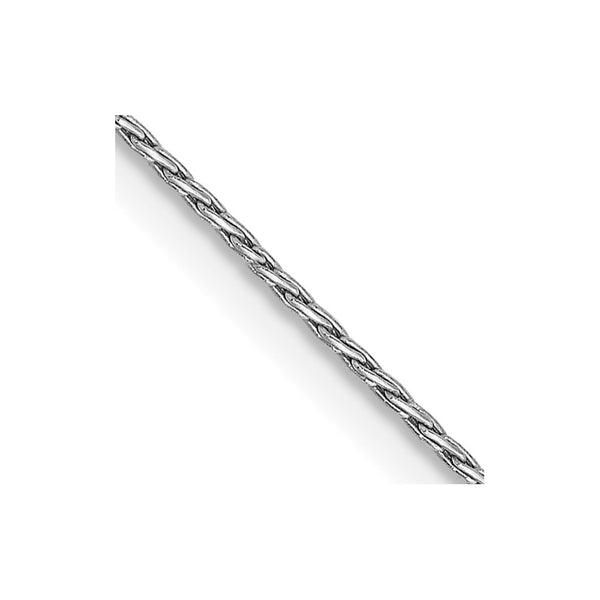 14K White Gold .7mm Round Parisian Wheat Chain