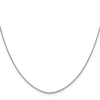 14k White Gold .9mm D/C Round Open Link Cable Chain