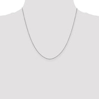 14k White Gold .9mm D/C Round Open Link Cable Chain