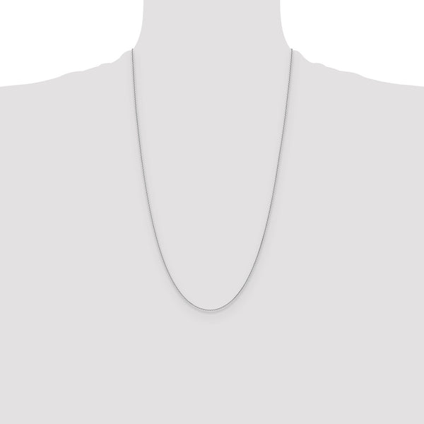 14k White Gold 1.2mm D/C Cable Chain
