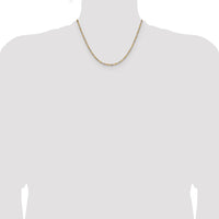 14k Yellow Gold with Rhodium 1.9mm Singapore Chain