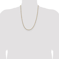 14k Yellow Gold with Rhodium 1.9mm Singapore Chain