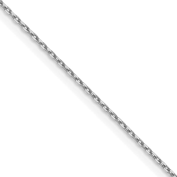 14k White Gold .8mm D/C Forzantine Cable Chain